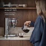 Aarke Coffee Maker - Electric 10 Cup / 42 fl oz Drip Brewer with Automatic Drip-Stop, Glass Carafe, Brews Full Pot in Under 6 Minutes, SCA Certified, Stainless Steel - Image 4