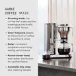 Aarke Coffee Maker - Electric 10 Cup / 42 fl oz Drip Brewer with Automatic Drip-Stop, Glass Carafe, Brews Full Pot in Under 6 Minutes, SCA Certified, Stainless Steel - Image 5