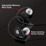 BASN Bsinger PRO in-Ear Monitors Hybrid Dynamic Dual Drivers Two Detachable MMCX Cables Musicians in-Ear Earbuds Headphones (Black) - Image 3