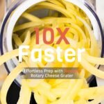 Rotary Cheese Grater Hand Crank, 3 Blades Slicer Shredder, Cheese Grater for Kitchen, Multi-Functional Kitchen Tool for Vegetables, Nuts, Chocolate, with Strong Suction Base, Black - Image 3