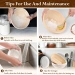 P&P CHEF Sourdough Bread Baking Supplies, 9” Round & 10” Oval Sourdough Proofing Baskets Starter Kit, Bread Making Tool Set with Cloth Liner Bread Lame Scraper Brush Dough Whisk - Image 5