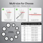 Smart Ring with Call/Clock/Events Alerts, No APP Subscription, Body Temp/Heart Rate/Women's Health Tracker, 5ATM Waterproof Fitness Ring for Android & iOS - Image 5