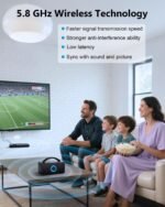 5.8 GHz Wireless TV Speakers for Hard of Hearing Seniors, Portable TV Speakers for Smart TV, No More Struggling for Volume, No Sound Lag, 5 Cables Include to Connect TV - Image 3