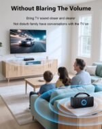 5.8 GHz Wireless TV Speakers for Hard of Hearing Seniors, Portable TV Speakers for Smart TV, No More Struggling for Volume, No Sound Lag, 5 Cables Include to Connect TV - Image 4