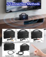 5.8 GHz Wireless TV Speakers for Hard of Hearing Seniors, Portable TV Speakers for Smart TV, No More Struggling for Volume, No Sound Lag, 5 Cables Include to Connect TV - Image 5