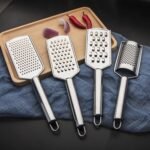 Silver Vegetable Cheese, Rust-Proof Metal Lemon Grater with Handle Handheld Grater Kitchen Utensils and Gadgets for Cheese, Chocolate, Spices, Vegetable D Graters, Peelers and Slicers - Image 4