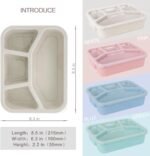 Lunchable Container - 4 Pack Bento Lunch Box, 4-Compartment Snackle Box Container for School Work Travel, Bento Box for Kids, Microwave Dishwasher Safe Bento Box Adult - Image 3