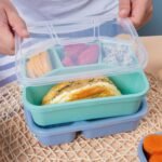 Lunchable Container - 4 Pack Bento Lunch Box, 4-Compartment Snackle Box Container for School Work Travel, Bento Box for Kids, Microwave Dishwasher Safe Bento Box Adult - Image 5