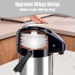 Upgraded Airpot Coffee Carafe with Double Pump - 84oz/2.5L Coffee Carafe for Keeping Hot, Beverage Dispenser for Hot/Cold Beverage (1, Stainless Steel Color) - Image 5