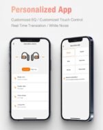 O3 Bluetooth Wireless Earbuds Open Ear Headphones with Ai Translation Real Time, Customized EQ via App, Ai-Enhanced Clear Calls, Over-Ear Lightweight Comfort -Black - Image 4
