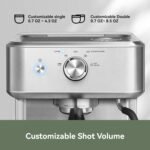 Gevi EzBru 1000 58mm Commercial Espresso Machine | PID & NTC Temp Control, 4 Adjustable Shot/Temp, Powerful Steam Wand & Barista Kit for Home & Café - Image 4