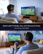 Wantek Wireless Headphones for TV Watching, TV Headphones Wireless for Seniors with Transmitter Charging Base, No Delay Bluetooth Headset for Hard of Hearing, Plug and Play - Image 3