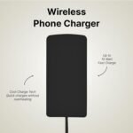 IJS Ultra Slim Wireless Charger Up to 15W Max Fast Charging Pad Compatible for Apple, Samsung Devices, Smart Phone Charger - Adapter Not Included - Image 3