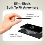 IJS Ultra Slim Wireless Charger Up to 15W Max Fast Charging Pad Compatible for Apple, Samsung Devices, Smart Phone Charger - Adapter Not Included - Image 4