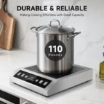 AMZCHEF Induction-Cooktop-Commercial: 1800W Induction Burner with Large 8" Heating Coil, Portable Hot Plate with 8 Temperature & Power Levels, LCD Screen & 10 Hour Timer - Image 7