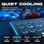 KLIM V14 Gaming Laptop Cooling Pad with 14 Fans + Gaming Laptop Cooler + Stable RGB Laptop Stand with Fan + Compatible up to 17 Inches + 2 USB Ports + Mobile Phone Holder + 5 Years Protection - Image 5