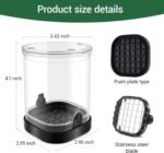 Veggie Chopper,Mini Vegetable Cutter Fruit Slicer Cup-Food Dicer with Container for Onion, Strawberry Slicer-Efficient Vegetable Chopper(Black) - Image 7