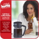 GoodCook Koffe 1.5L Glass Cold Brew Coffee Maker with BPA-Free Plastic Frame - Image 3