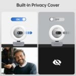 GUSGU G910 Pro 4K Ultra HD Webcam for PC, Auto Focus, with Microphone & Light & Privacy Cover, Web Camera for Desktop Computer/Laptop/MacBook, USB Streaming Camera - Image 5