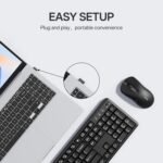 Rapoo X2100 Quiet Wireless Keyboard and Mouse Combo, 2.4GHz USB Receiver, 12 Multimedia Keys, Spill-Proof, Full-Sized, Compatible with PC, Laptop, Black - Image 4