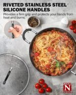 Cook N Home Pots and Pans Nonstick Kitchen Cookware Sets include Saucepan Frying Pan Stockpots 8-Piece, Heavy Gauge, Stay Cool Handle, Marble - Image 5