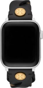 Tory Burch Women's Luggage Brown Braided-Leather Band For Apple Watch - Image 3