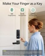 Philips Fingerprint Keyless Entry Door Lock, Electronic Door Lock with Touchscreen, Long-Lasting Battery, Auto Locking, One-Time Code, Keypad Deadbolt, One-Touch Locking, Matte Black - Image 3