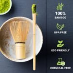 Bamboo Matcha Whisk Set -Matcha Whisk (Chasen),Whisk Holder(White),Sifter,Tea Scoop and Tea Spoon - Image 3