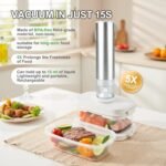 Handheld Vacuum Sealer for Food Fresh & Storage Compact Vacuum Sealer Machine Portable and Rechargeable(10 Reusable Vacuum Seal Bags) - Image 5