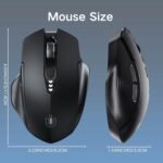 Uineer Wireless Mouse,Upgraded 2.4GHz Rechargeable (Battery Level Visible) Ergonomic Computer Mouse,4 Levels DPI, Wireless Mice for Laptop Computer(Matte Black) - Image 4