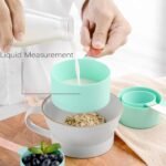 Rose Gold Stainless Steel Handle Measuring Cups and Spoons Set, 8 Piece Stackable Accurate Tablespoon for Measuring Dry and Liquid Ingredients Small Teaspoon with Plastic Head (Pink) - Image 6
