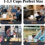 Rice Cooker Small 1-1.5 Cups Uncooked(3 Cups Cooked), Mini Rice Cooker with Removable Nonstick Pot, One Touch&Keep Warm Function, Travel Rice Cooker for Soup Grain Oatmeal Veggie, White - Image 6