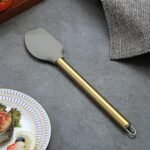 Gold Spatulas, Berglander Non-stick Silicone Flexible Scrapers Baking Mixing Tool With Titanium Gold Plating Handle, Baking Tools, Heat Resistant, Dishwasher Safe, Easy to Clean - Image 3