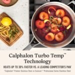 Calphalon Premier Polished 5-Ply Stainless Steel Cookware Set w/Turbo Heat Tech 4.5Qt Chef's Pan with Lid, Induction, Oven Safe 500F, PFOA Free, Polished Stainless Silver - Image 4