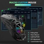 Aula SC620 Wireless Gaming Mouse, Tri-Mode 2.4GHz/USB-C/BT5.3 Computer Mouse with 12000 DPI, Programmable Macro Gamer Mouse with Rapid Fire Key, RGB Light Gaming Mice for PC/Laptop/Mac - Image 5