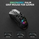 Aula SC620 Wireless Gaming Mouse, Tri-Mode 2.4GHz/USB-C/BT5.3 Computer Mouse with 12000 DPI, Programmable Macro Gamer Mouse with Rapid Fire Key, RGB Light Gaming Mice for PC/Laptop/Mac - Image 6