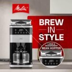 Melitta® Aroma Fresh™ Plus 10-Cup Automatic Drip, Programmable Coffee Maker with built in Burr Coffee Grinder, 5-Pack Coffee Filters included - Image 3