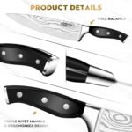 SCOLE® Chef Knife Ultra Sharp Kitchen Knife Set 7-Piece, Premium German 1.4116 Stainless Steel Chefs Knife Set, Ergonomic Handle Professional Knives Set for Kitchen with Gift Box - Image 4