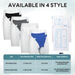 Wearable Urine Collector with Reusable Silicone Pouch Breathable Fixing Pants Urinary Drainage Bags 2000ml and 1000ml 1.2M Catheter for Travel Outdoor, Elderly Male Black - Image 4