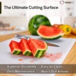 Thirteen Chefs Plastic Cutting Board - 18 x 12 x 0.5 Inch, Professional Grade HDPE, NSF Approved, Large Size and Dishwasher Safe - Image 3