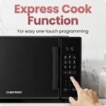 Chefman Countertop Microwave Oven 1.1 Cu. Ft., 1000 Watts with 10 Power Levels, 6 Cooking Presets with One-Touch Express Cook, Eco Mode, Child Safety Lock, & Mute Button - Black - Image 4