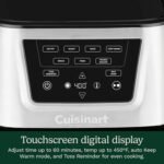 Cuisinart Air Fryer, Large 6-Quart Basket with 4 Cooking Functions to Air Fry, Bake, Roast, and Keep Warm, 3 Presets, PFAS-Free, Dishwasher-Safe Parts, AIR-180, Black & Stainless Steel - Image 4