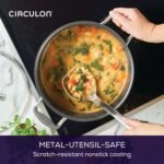 Circulon A1 Series with ScratchDefense Technology Nonstick Induction Stockpot with Lid, 8 Quart, Graphite - Image 4
