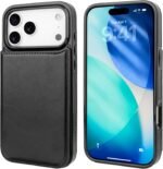 ONETOP Compatible with iPhone 17 Pro Max Wallet Case with Card Holder, PU Leather Kickstand Card Slots Case, Double Magnetic Clasp and Durable Shockproof Cover 6.9 Inch (Black) - Image 4