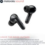 Motorola Sound Moto Buds 125 True Wireless Earbuds, IPX5 Waterproof Sweatproof Touch Control Ear Buds with Dual Noise Cancelling Microphone, Charging Case, Black - Image 5