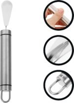 Silver Stainless Steel Orange Peeler | Easy to Peel | Long Handle Orange Citrus Peeler Tool | Triangular-Blade & Zigzag-Shovel Gadget Graters,and Slicers - Image 10