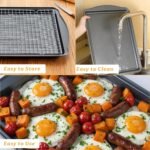 Baking Sheet with Cooling Racks - Carbon Steel Cookie Sheets for Baking [2 Sheets + 2 Racks], Nonstick Baking Pans, Perfect for Baking, Roasting, and More, Size 17 x 11 x 0.5 Inches - Image 6