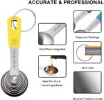 Wildone Measuring Cups & Spoons Set of 18 - Includes 8 Stainless Steel Nesting Measuring Cups, 9 Measuring Spoons, 1 Leveler, Ideal for Dry and Liquid Ingredients - Image 4