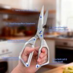 Professional Kitchen Scissors,Heavy Duty Multi-Purpose Food Cooking Shears for Jointing Chicken,Cutting Herbs,Opening Packages - Dishwasher Safe with Bottle Opener - Image 6