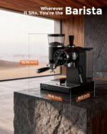 20 Bar Espresso Machine | LED Screen Touch Control | 6 Level Adjustable Grinder | Drip Coffee & Cold Brew, Milk Frother, Assisted Tamper & Built-In Accessory Storage Box | 50oz Tank - Image 6